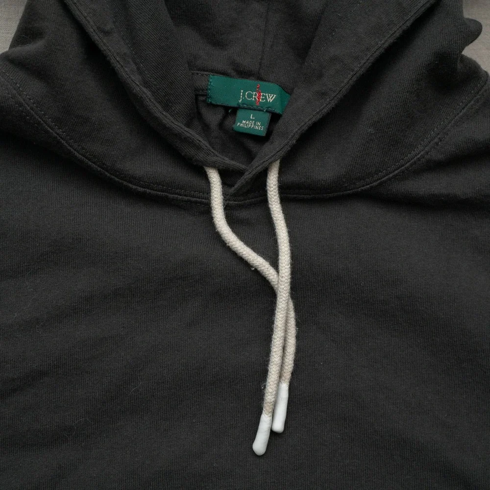 J Crew Re-Imagined Oarsman Logo Lightweight Gray Hoodie‎ Adult Large